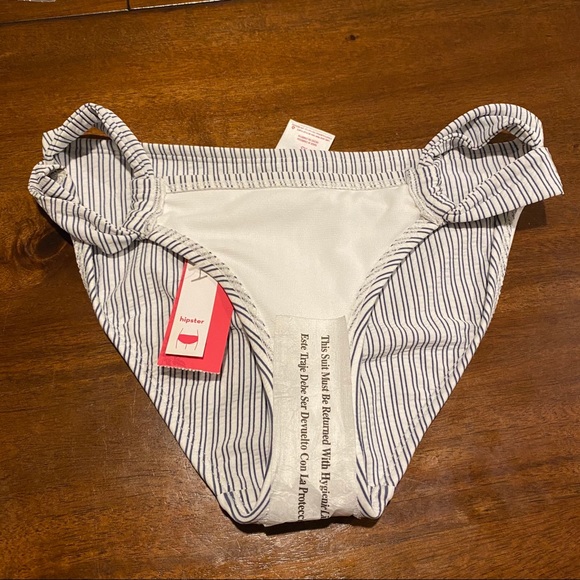 🌞Seersucker Loop Side Hipster Bottom Striped - Picture 6 of 8
